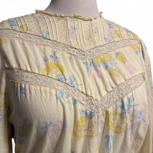 LoveShackFancy x Target Cottagecore Floral Mini Dress Yellow Lace Boho Large - Picture 3 of 7